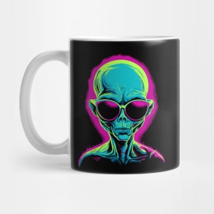 Funny UFO Alien Gifts Men Women Kids Funny Sunglasses Alien Mug